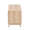Baxton Studio Elsbeth Mid-Century Modern Light Brown Finished Wood and Natural Rattan 2-Door TV Stand 226-12952-ZORO - alternate 10